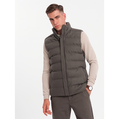 Ombre Clothing Мъжка ватирана жилетка с неонови акценти Ombre Clothing Ombre Clothing | Zelen | МЪЖЕ | S/M