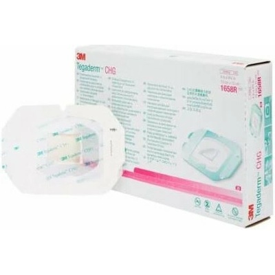 3M TEGADERM CHG 1658R transparentné antimikrobiálne krytie 10 cm x 12 cm 1 ks