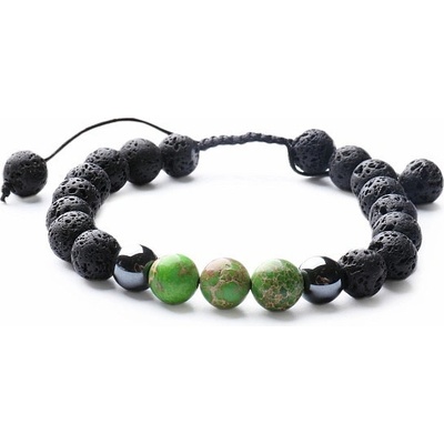 Nefertitis Regalit a lávový kámen náramek se Shamballa zapínáním NF14962