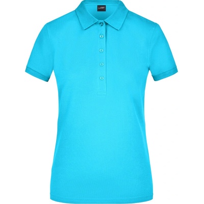 James & Nicholson Polokošile JN 709 elastická krátký rukáv dámská COT-02070944001 Tyrkysová
