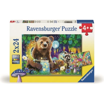Ravensburger - Puzzle 2x24 Friends from the Magic Forest - 40 - 99 piese