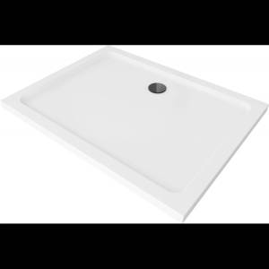 Mexen Flat правоъгълен душ корито slim 120 x 80 см, бял, черен сифон - 40108012B (40108012B)