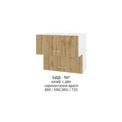 Bogdan Furniture I Шкаф с две хоризонтални врати БДД-107
