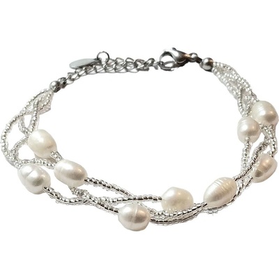 Paua náramek z říčních perel propletený PAU300164