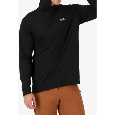 Mons Royale Pivot Merino Long Sleeve Hood black