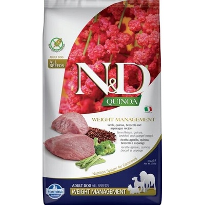 Farmina N&D Quinoa Weight Management Jehněčí 2,5 kg.