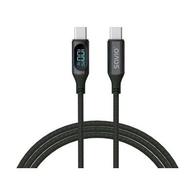 Savio CL-174 USB-C, 1m, černý