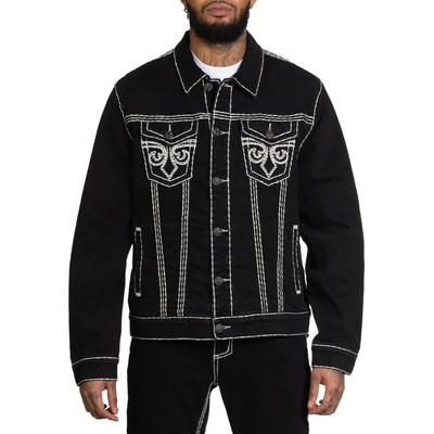 AFFLICTION мъжко яке affliction - ЧЕРНО - ДЕНИМ - 110ow423-bk