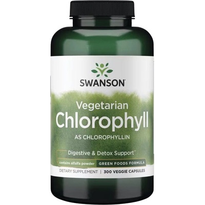 Swanson Chlorofyl 60 mg + Alfalfa 410 mg 300 kapslí