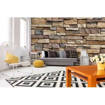 DIMEX ART Самозалепваща се флизелинова фототапета текстура на каменна стена 375 x 250 см