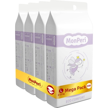 MonPeri Eco Comfort L 8-13 kg 4 x 200 ks