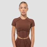 GymBeam Women‘s Cosmo Cropped T-shirt Brown L