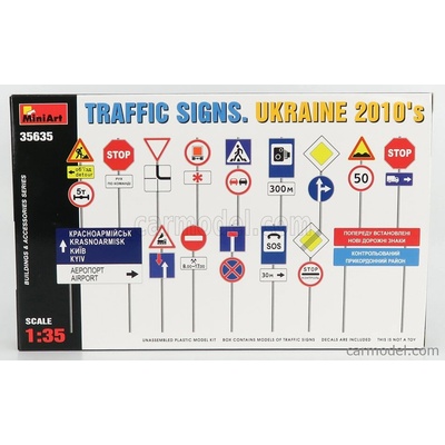 Miniart Accessories Segnali Stradali Traffic Signs Ukraine 2010 1:35
