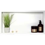 BALNEO Вграден рафт Balneo Wall-Box правоъгълен, 60x30x7 см, четкано бял (OB-WH3)