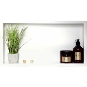 BALNEO Вграден рафт Balneo Wall-Box правоъгълен, 60x30x7 см, четкано бял (OB-WH3)