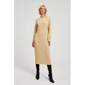 Moodo Бежови миди рокли с дълъг ръкав Moodo Moodo | Bezhov | ЖЕНИ | XS