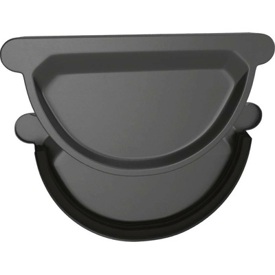 Dekrain Robust Čelo žlabu s těsněním 330 RAL 9005 černá