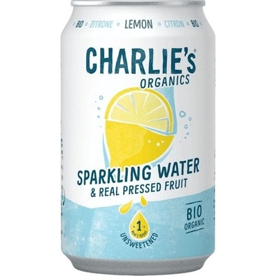 Charlie's Organics sycená pitná voda citrónová šťava 330 ml