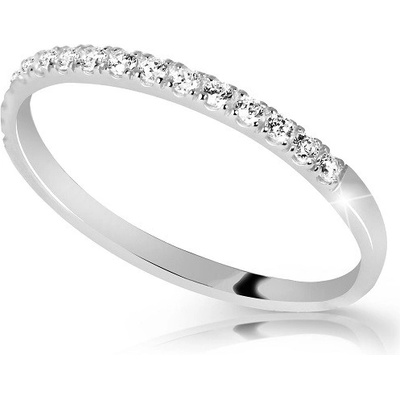 Zodiax Jemný zlatý prsten se zirkony 682 bílé zlato