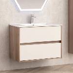 InterCeramic Конзолен шкаф за баня InterCeramic ICP 7555 - 2 чекмеджета с порцеланов умивалник 7646WB (ICP 7555)