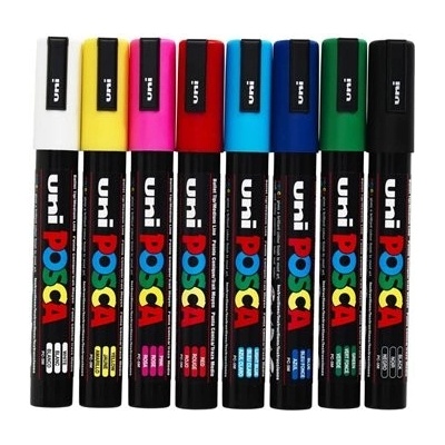 Uni Posca PC-5M sivý