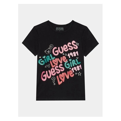 GUESS Тишърт K4RI03 K6YW4 Черен Regular Fit (K4RI03 K6YW4)