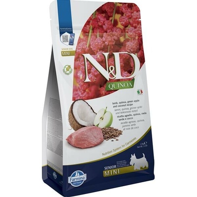 N&D Quinoa Dog Senior Mini Grain Free Lamb Green Apple a Coconut 1,5 kg