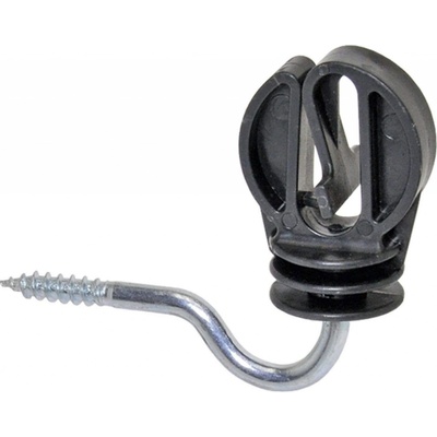 Izolátor se zahnutým vrutem 6 mm pro elektrický ohradník, pro lanka a pásky do 30 mm - 10 ks