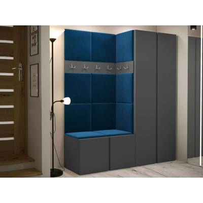 ORION III s botníkem a čalouněnými panely šedá modrá Mirjan ORION III Artisan šedá Manila 26