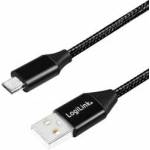 LogiLink micro USB braided 0.3m black