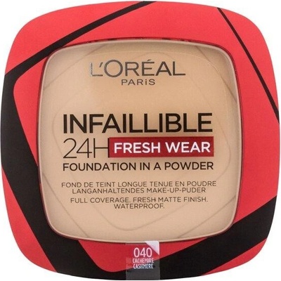 L'Oréal Paris Infaillible 24H Fresh Wear make-up-púder 040 Cashmere 9 g