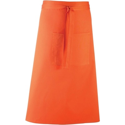 Premier Workwear Dlouhá zástěra do pasu s kapsou Oranžová