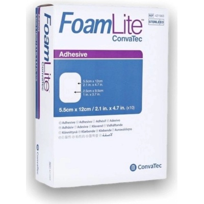 ConvaTec Foam Lite penové krytie na rany adhezívne 5,5 x 12 cm 10 ks