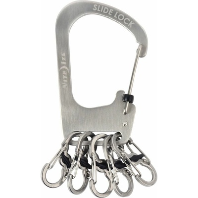 Přívěsek na klíče Nite Ize s klíčenkou SlideLock Keyrack, nerezová ocel, stříbrná KCK 11 R3