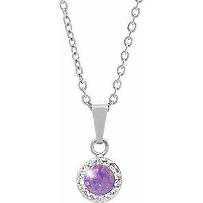 JSB Bijoux Opálek s křišťálovými kameny Swarovski Violet 92300040vio (Ag925/1000, 1,86 g)