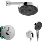 Hansgrohe - Душ комплект с вградена смесителна батерия, с корпус с диаметър 25 см, 3 струи, хром SANI21HHH004 (SANI21HHH004)