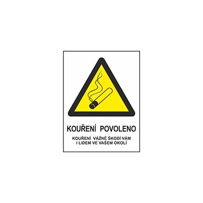 KOUŘENÍ POVOLENO A5 - plast 6951p