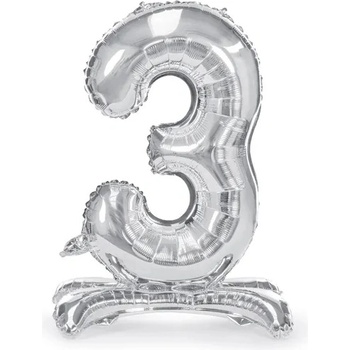 Image 1 of PartyDeco Свободностящ балон от фолио 3 сребрист 70 см