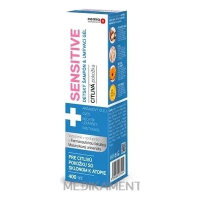 Cemio SENSITIVE Detský šampón & umývací gél citlivá pokožka 400 ml
