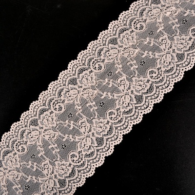 Elastická krajka 15 cm pudrově růžová