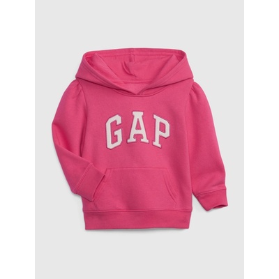 Gap Baby mikina fleece logo Růžová – Zboží Dáma