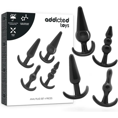 Анални плъгове, комплект за разнообразни усещания - Set 4 Anal Plugs (D-226995)