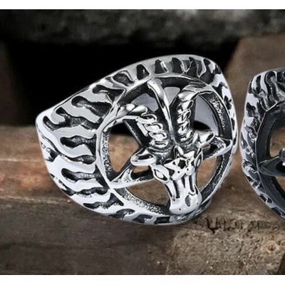 NNM пръстен Devil Baphomet Goat - 11184-SI-BXG