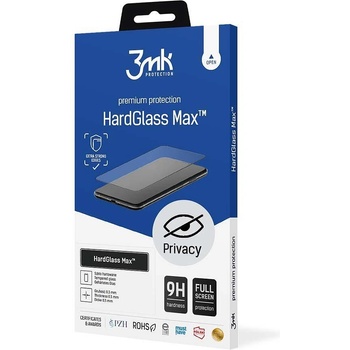 3mk Protection Стъклен протектор за дисплей 3mk HardGlass Max Privacy с цяло лепило, За iPhone 12/12 Pro (6.1), Прозрачен, черен (19045)