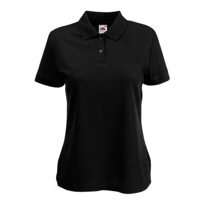 Fruit of the Loom Тениска с яка Дамска ЧЕРНА