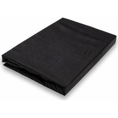 Brotex Napínací satén prostěradlo černé 160x200