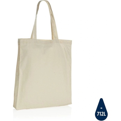 Taška s širokým dnom Impact zo 145g recykl. bavlny AWARE™, biela