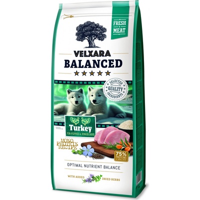 Velxara Balanced FM Puppy & Junior Monoprotein Turkey & Rice 750 g
