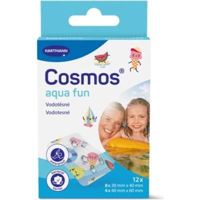 Cosmos Aqua Fun detská vodeodolná náplasť 12 ks