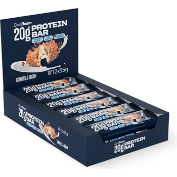 GymBeam Протеинов бар 20 г 12 x 55 g бисквитки с крем